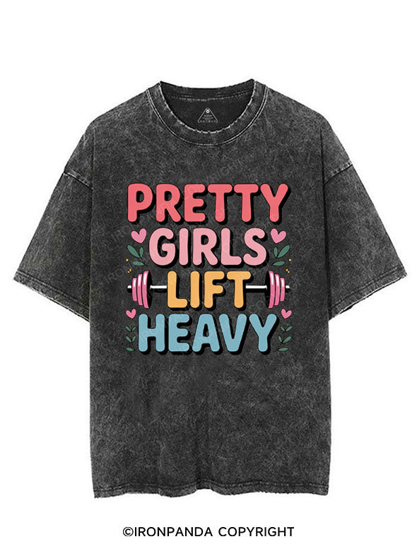 PRETTY GIRLS LIFT HEAVY VINTAGE GYM SHIRT