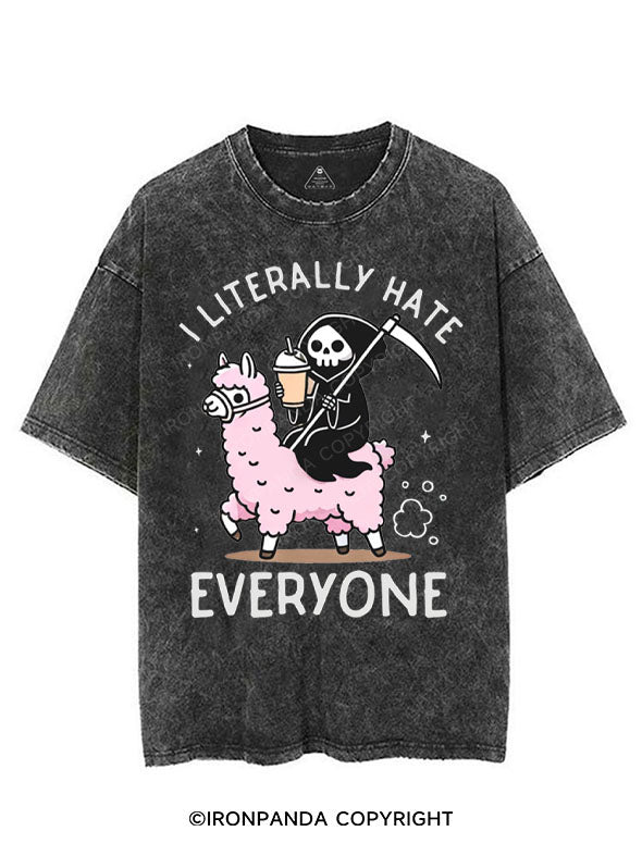 I LITERALLY HATE EVERYONE VINTAGE GYM SHIRT