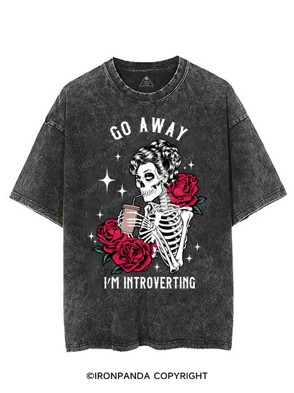 GO AWAY I'M INTROVERTING VINTAGE GYM SHIRT