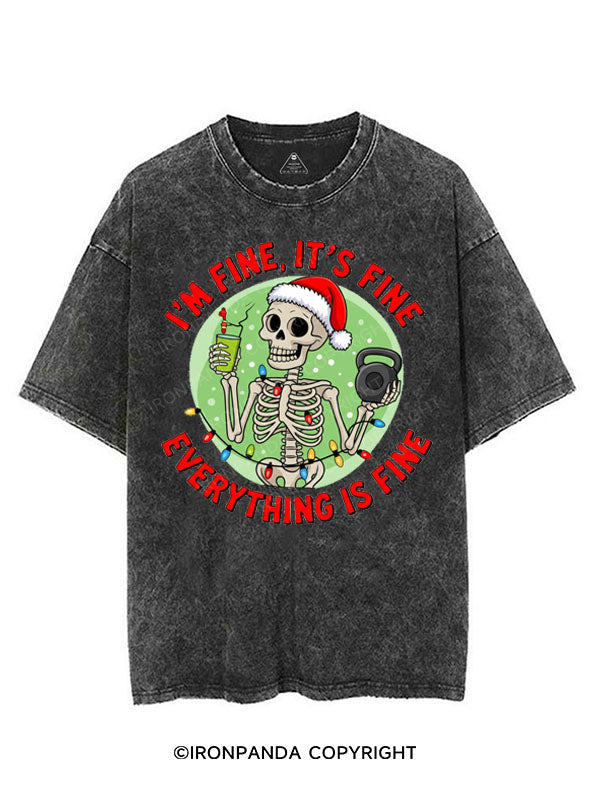 I'M FINE IT'S FINE EVERYTHING IS FINE VINTAGE GYM SHIRT