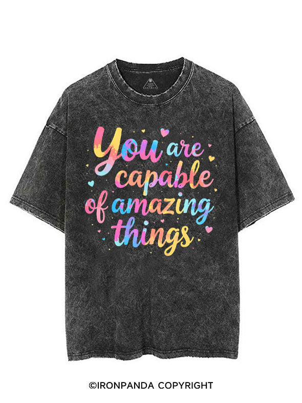 YOU ARE CAPABLE OF AMAZING THINGS VINTAGE GYM SHIRT