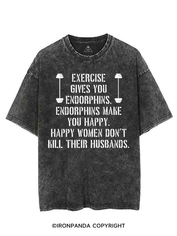 EXERCISE GIVES YOU ENDORPHINS VINTAGE GYM SHIRT