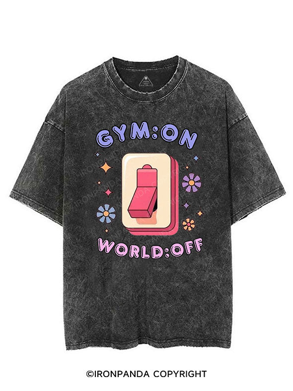 GYM：ON WORLD：OFF VINTAGE GYM SHIRT