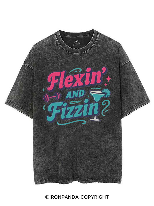 FLEXIN' AND FIZZIN VINTAGE GYM SHIRT