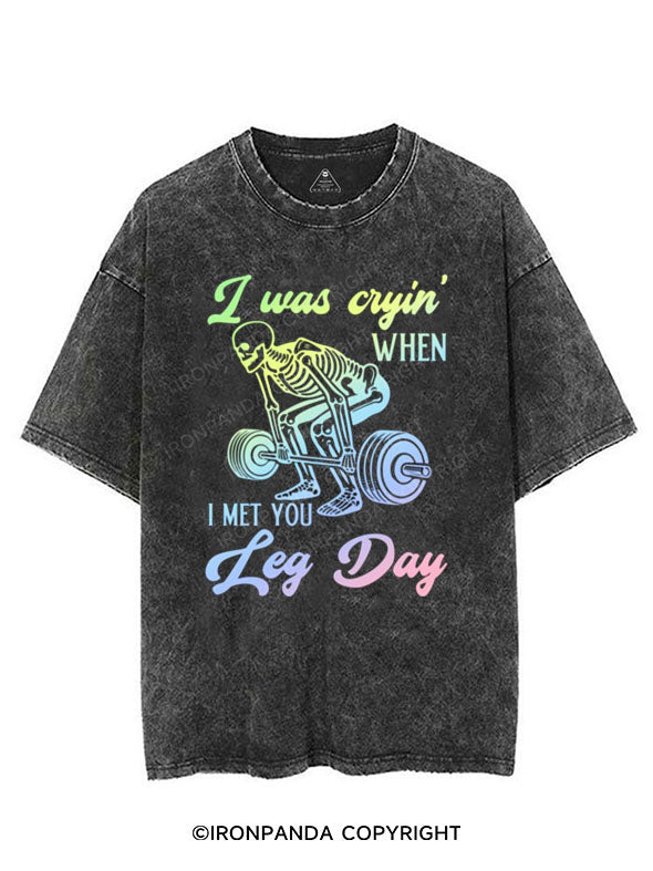 I WAS CRYIN' WHEN I MET YOU LEG DAY VINTAGE GYM SHIRT