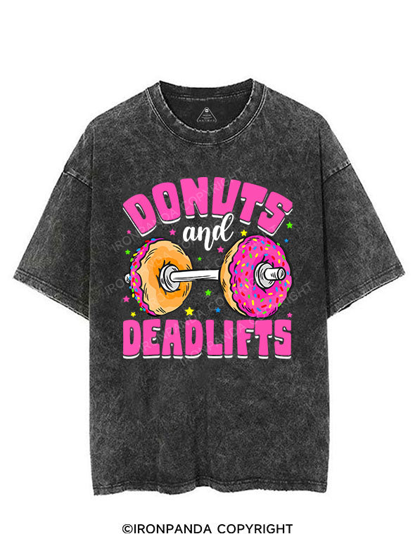DONUTS AND DEADLIFTS VINTAGE GYM SHIRT