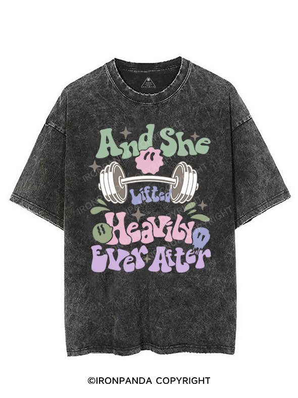 AND SHE LIFTED HEAVILY EVER AFTER VINTAGE GYM SHIRT