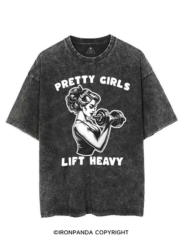 PRETTY GIRLS LIFT HEAVY VINTAGE GYM SHIRT