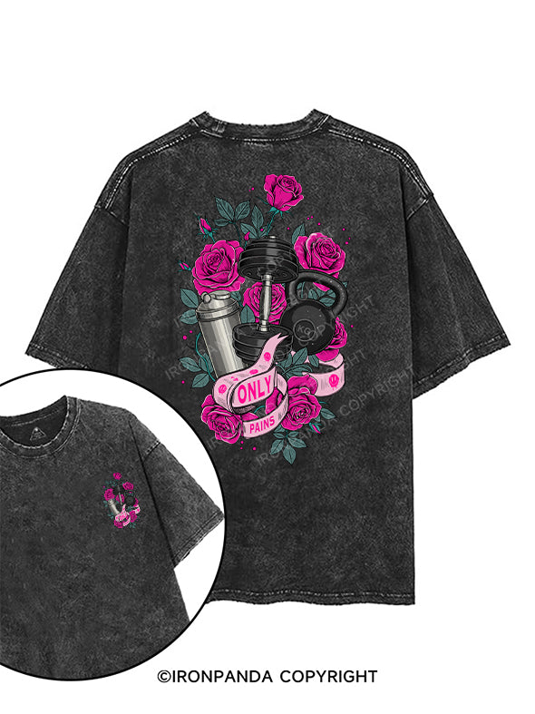 only pains printed Gym Shirt