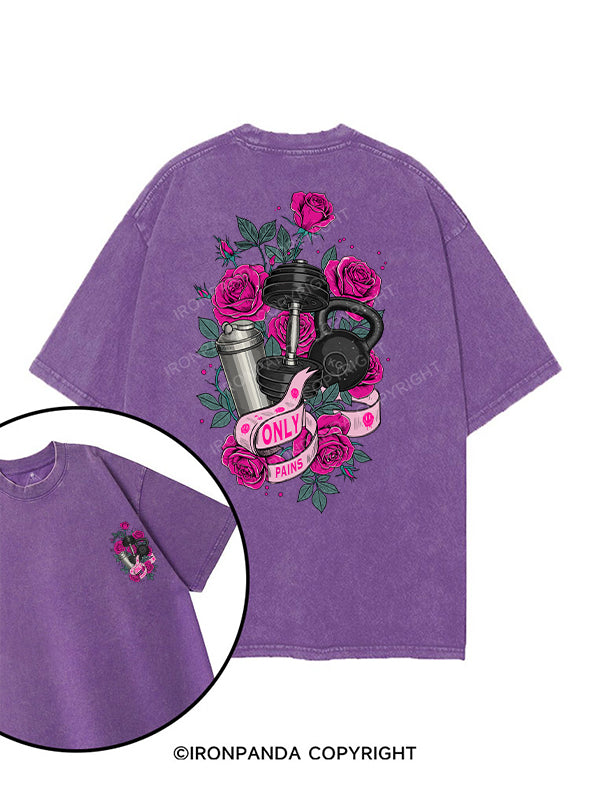 only pains printed Gym Shirt