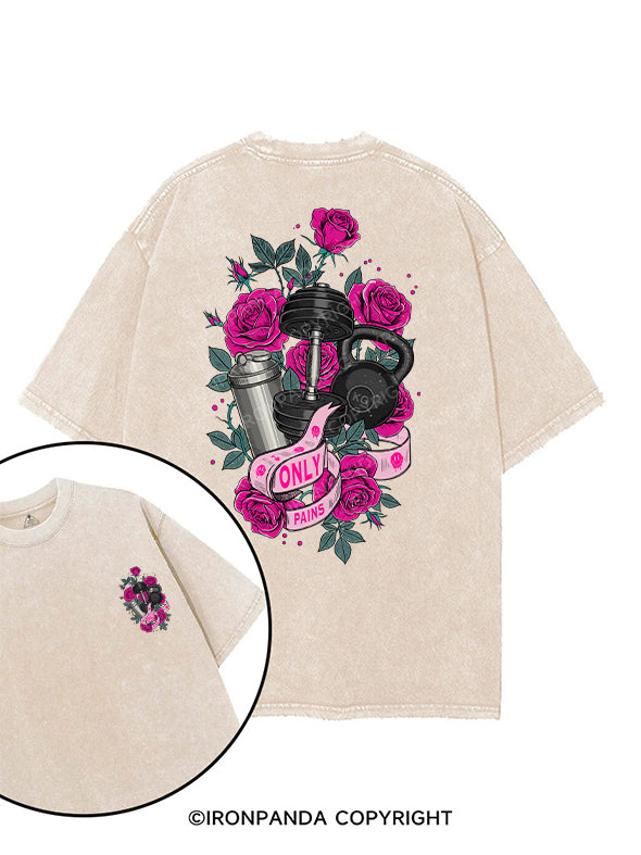 only pains printed Gym Shirt