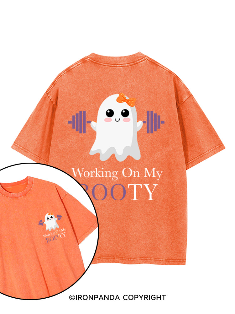 Working on my Booty printed Gym Shirt