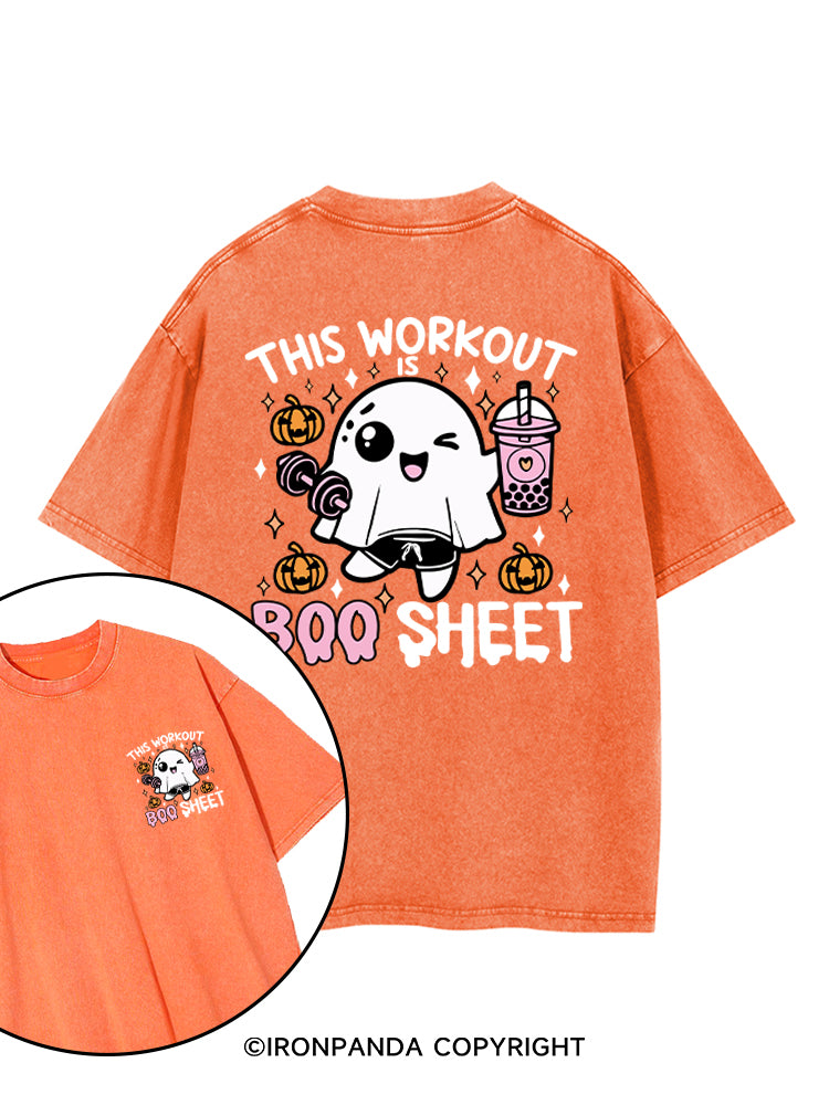 THIS WORKOUT IS BOO SHEET printed Gym Shirt
