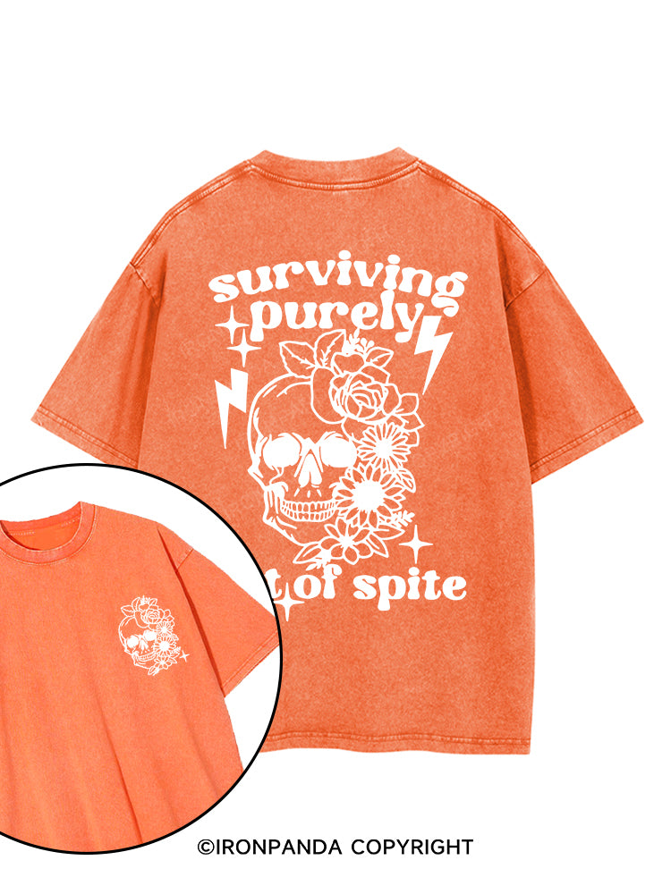 SURVIVING PURELY OUT OF SPITE printed Gym Shirt