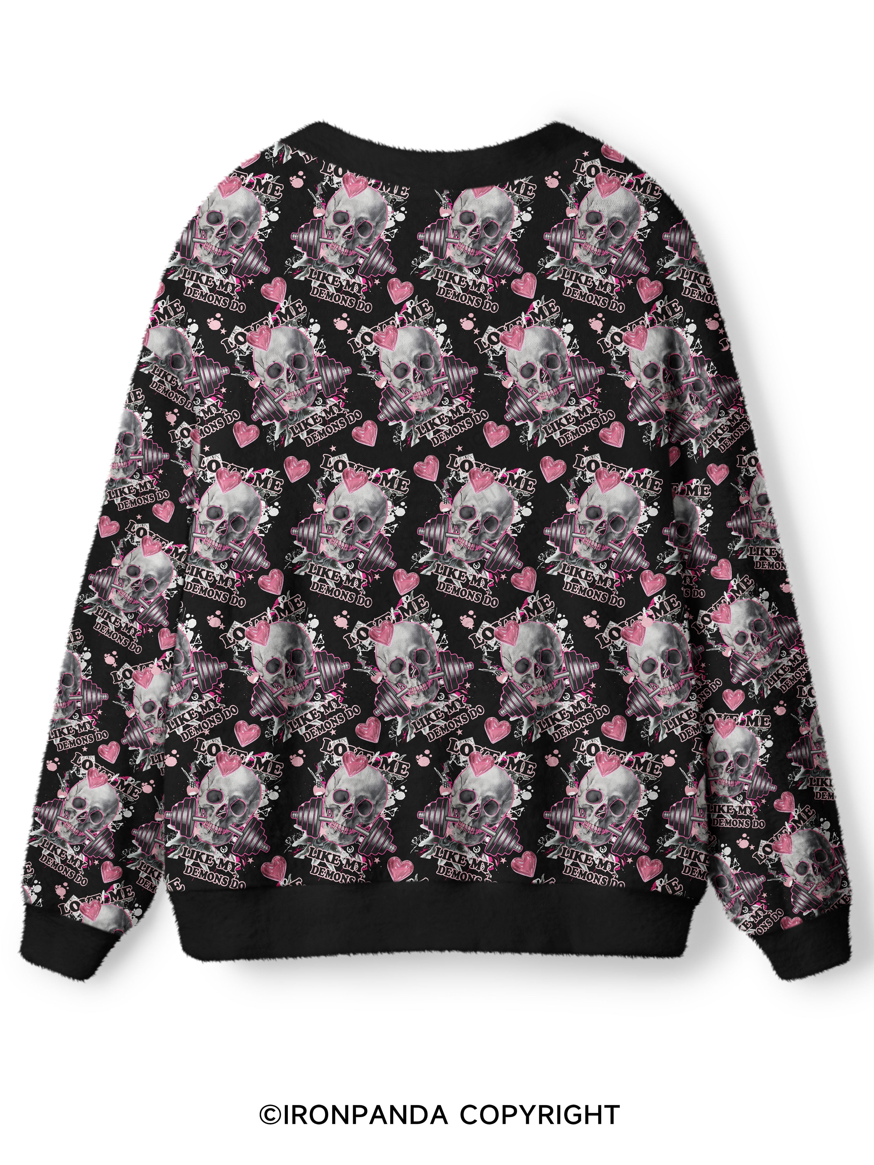 LOVE ME LIKE MY DEMONS DO Ugly Cardigan Sweater