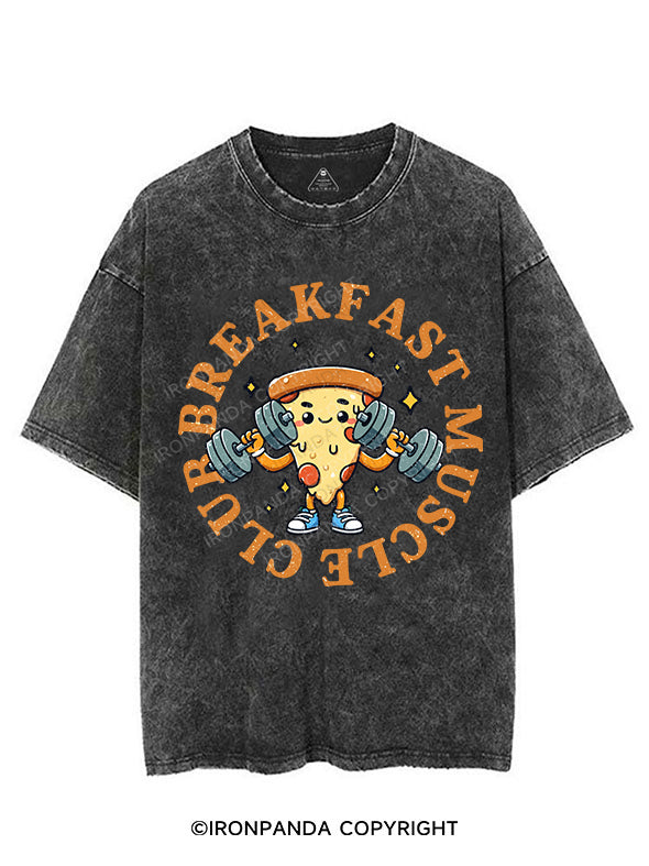 breakfast muscle club--pizza VINTAGE GYM SHIRT