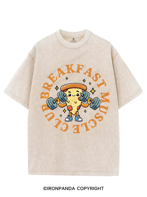 breakfast muscle club--pizza VINTAGE GYM SHIRT
