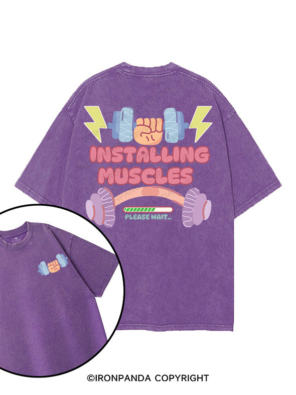 please wait printed Gym Shirt
