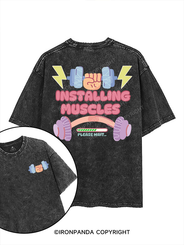 please wait printed Gym Shirt