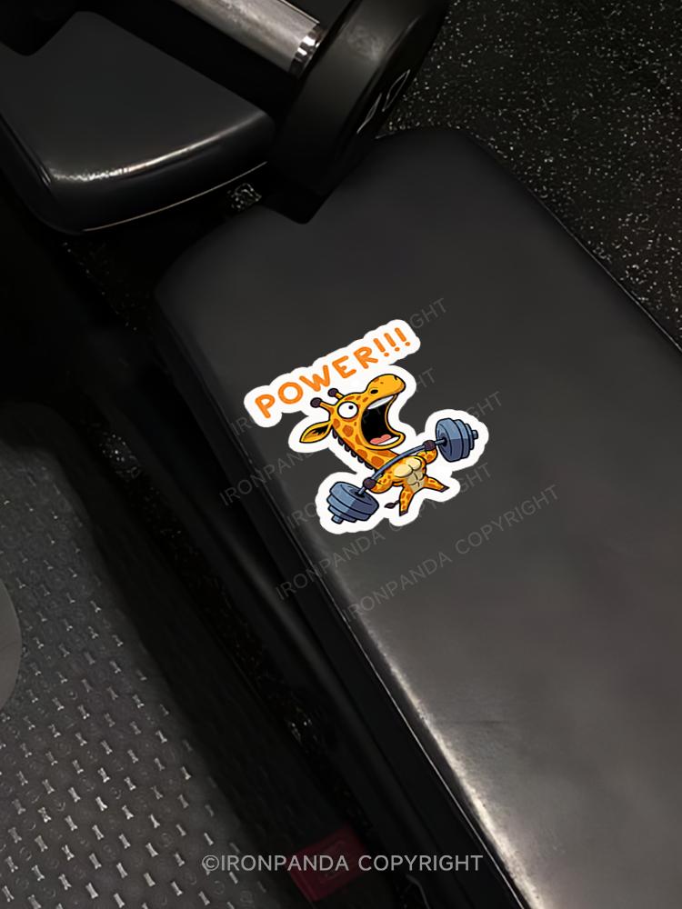 IronPanda giraffe power Sticker