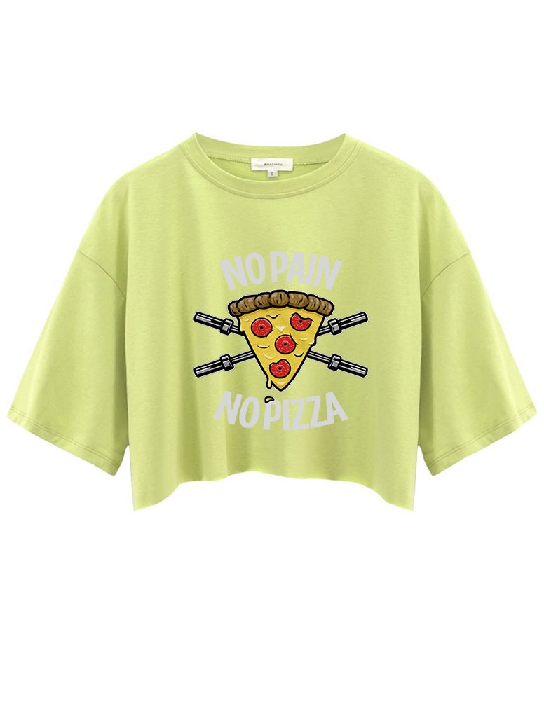No Pain No Pizza CROP TOPS