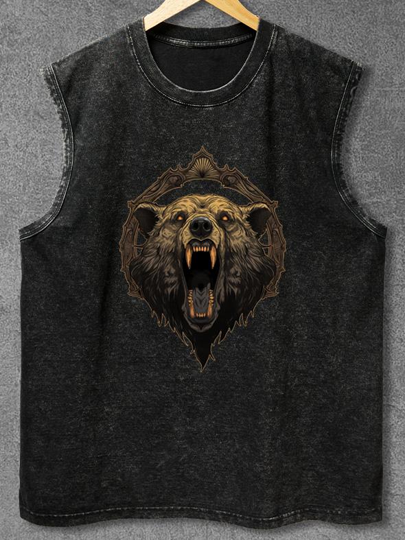 FIERCE BEAR Washed Gym Tank