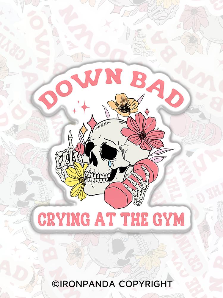 IronPanda DOWN BAD CRYING AT THE GYM Fridge Magnet
