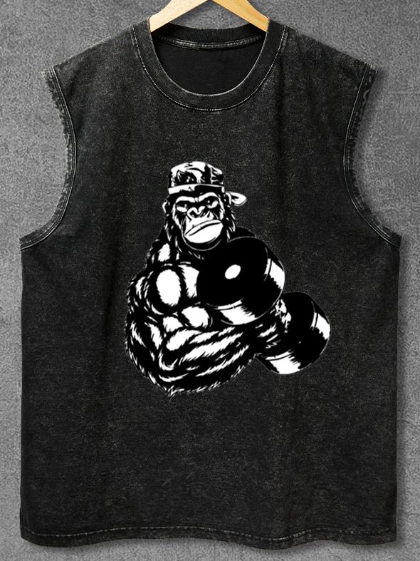 Gorilla Body Builder Washed Gym Tank