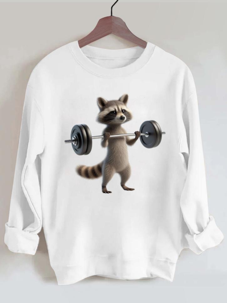 Ironpanda Lift Heavy Raccoon Gym Sweatshirt
