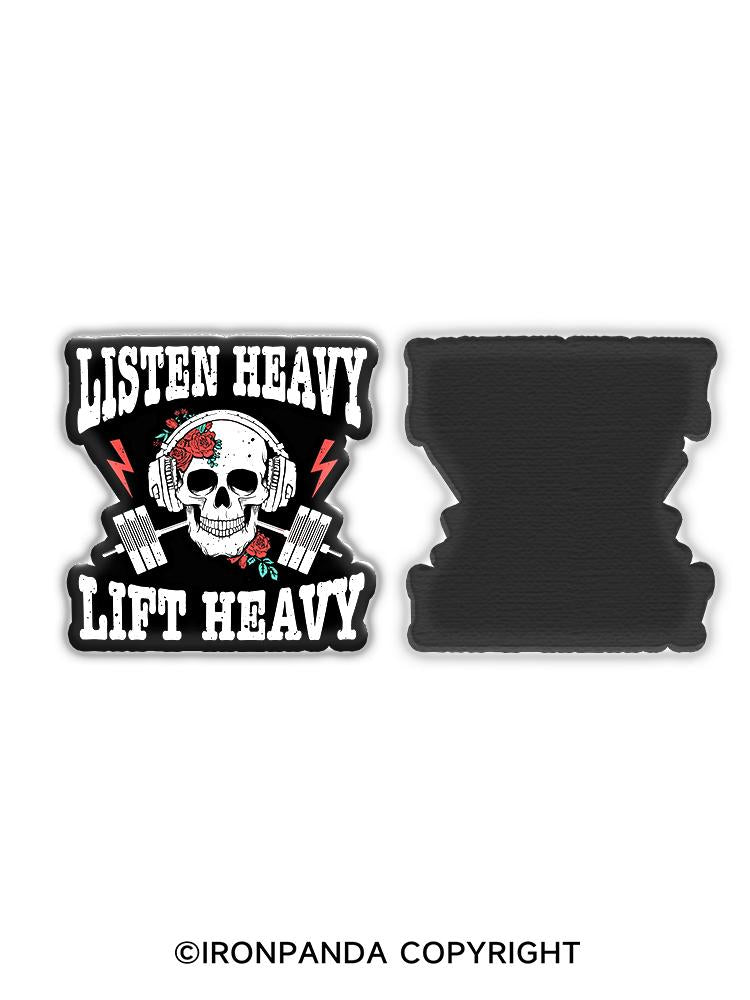 IronPanda LISTEN HEAVY LIFT HEAVY Fridge Magnet