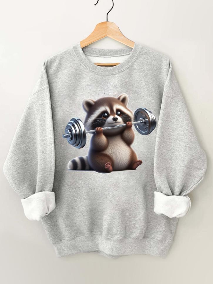 Ironpanda Lift Heavy Raccoon Baby Gym Sweatshirt