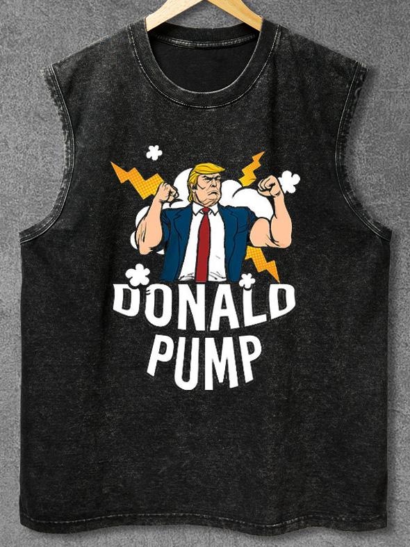 DONALD PUMP Washed Gym Tank