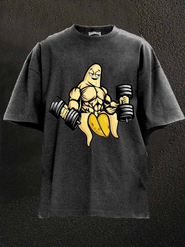 Swole Banana Washed Gym Shirt