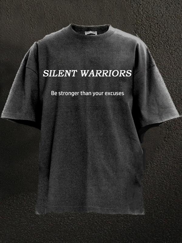 Be Stronger Than Your Excuses Washed Gym Shirt