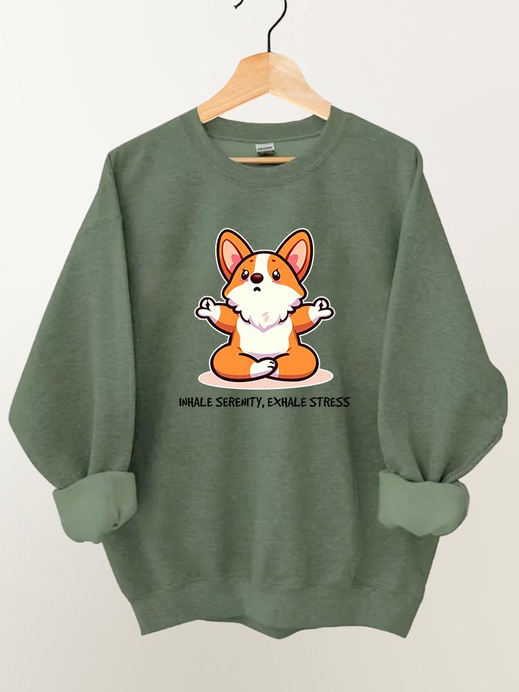 Inhale Serenity Exhale Stress Gym Sweatshirt