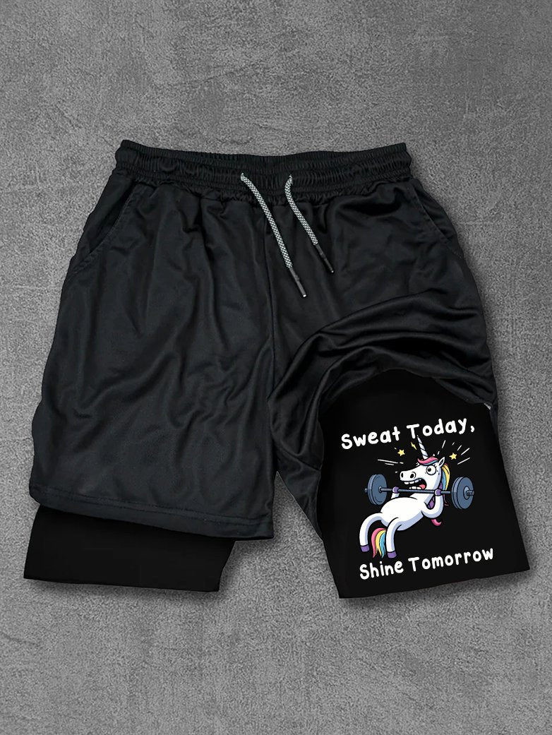 Sweat today shine tomorrow unicorn Performance Training Shorts