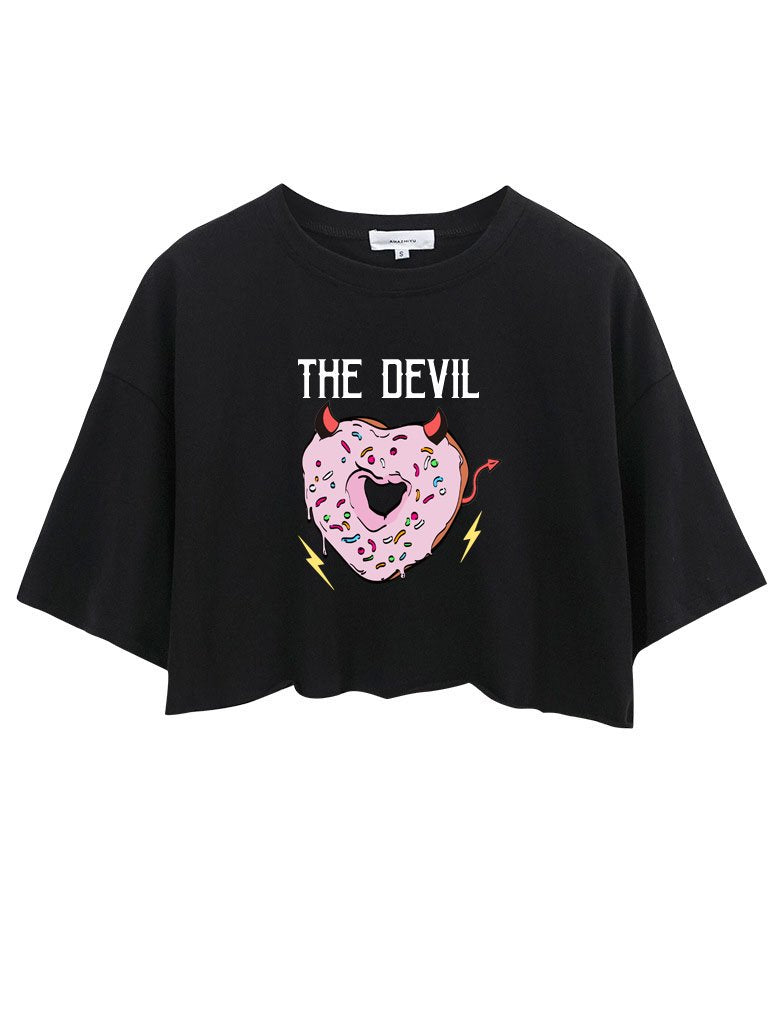 THE DEVIL DONUT CROP TOPS
