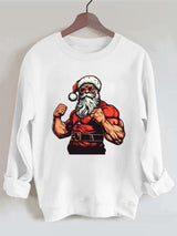 Muscle Santa Claus Vintage Gym Sweatshirt