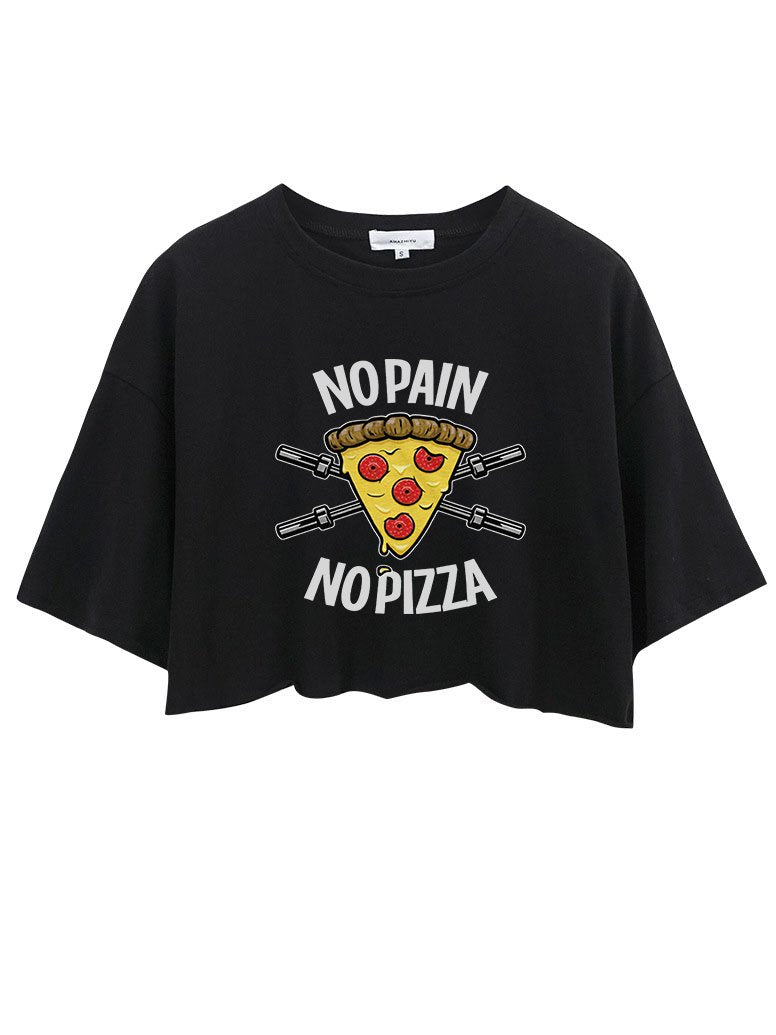No Pain No Pizza CROP TOPS
