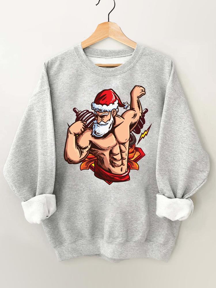 Fitness Santa Claus Gym Sweatshirt