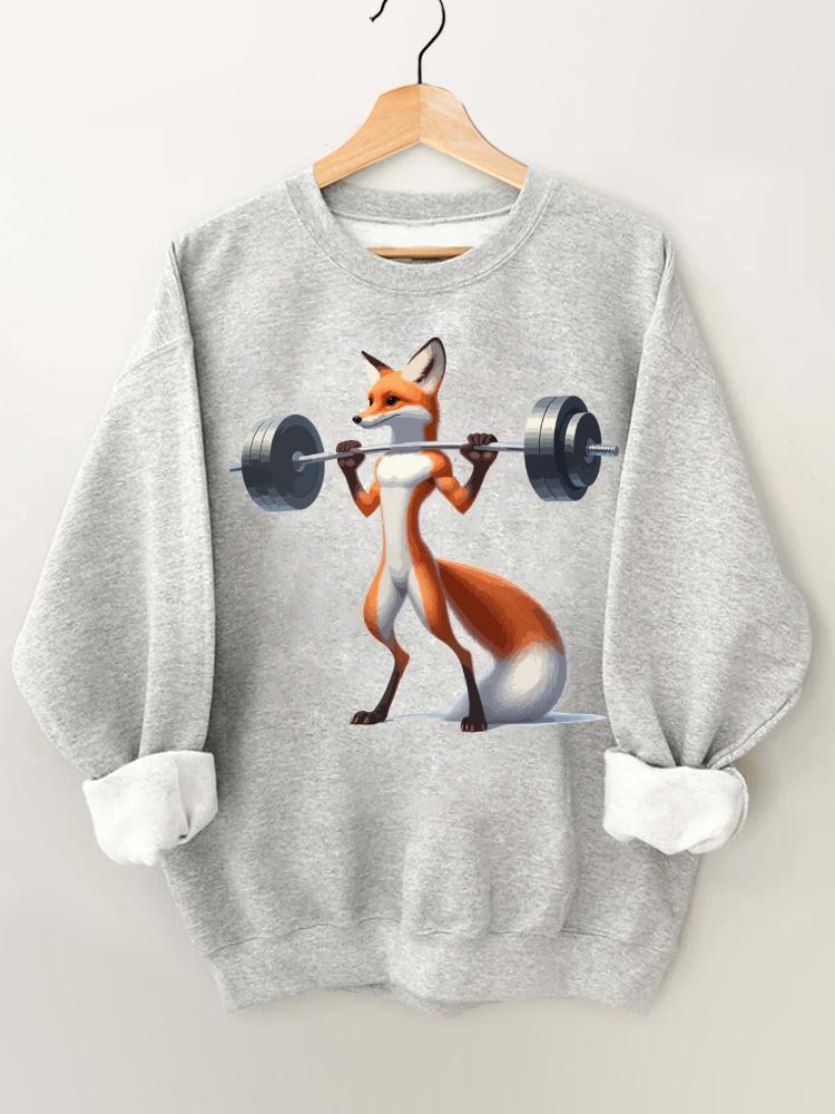 Ironpanda Lift Heavy Fox Gym Sweatshirt