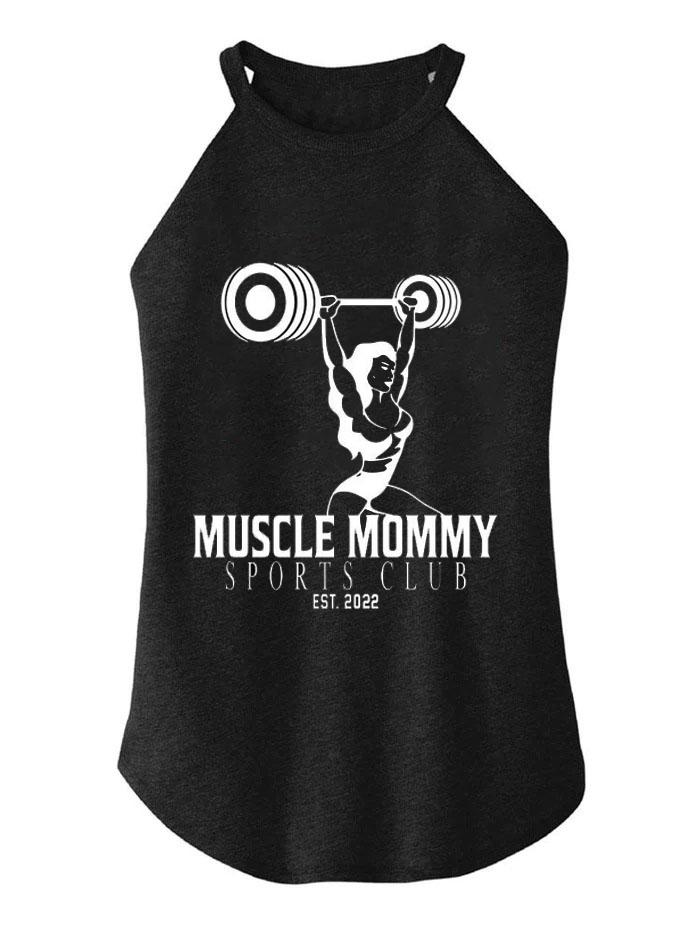 Muscles Mom  Sports Club TRI ROCKER COTTON TANK