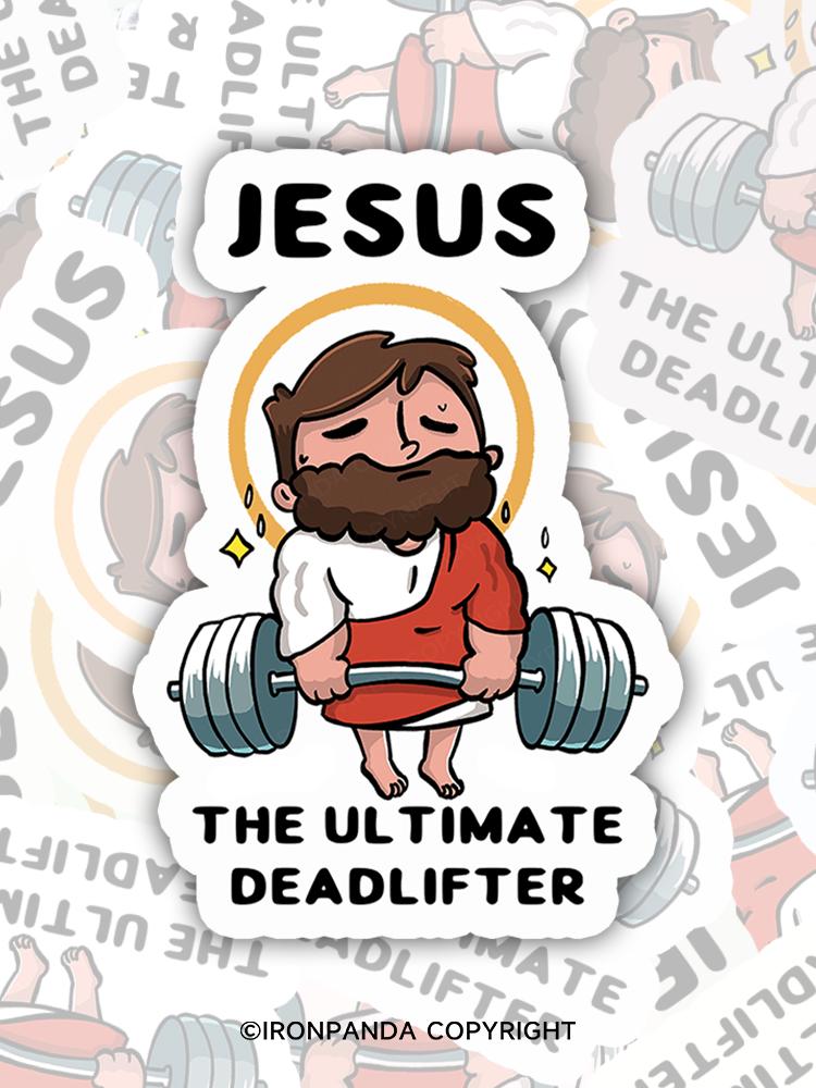 IronPanda Jesus the Ultimate Deadlifter Sticker