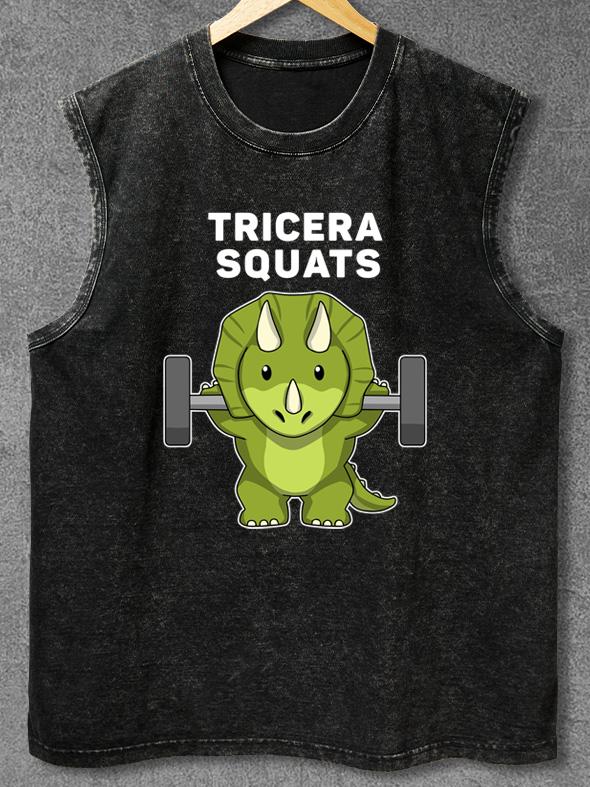 TRICERA SQUATS Washed Gym Tank