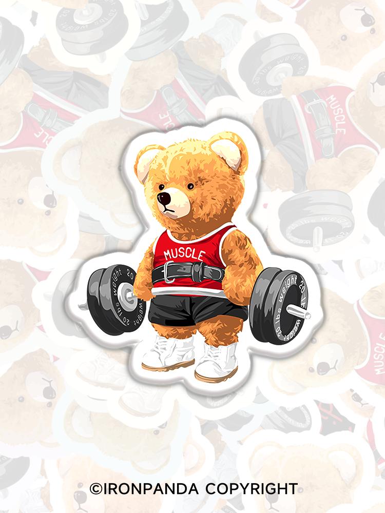 IronPanda Exercise Bear Fridge Magnet