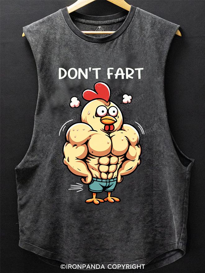 don't fart chicken SCOOP BOTTOM COTTON TANK