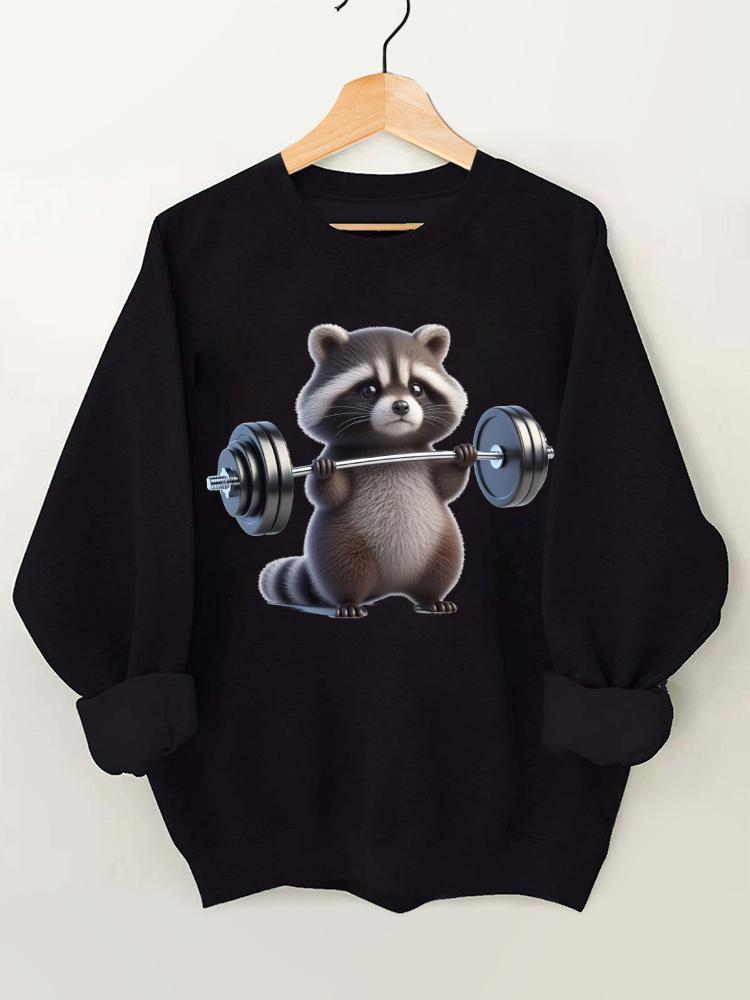 Ironpanda Lift Heavy Raccoon Baby Gym Sweatshirt