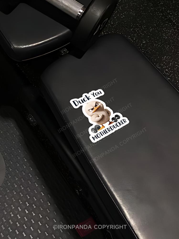 IronPanda duck you motherducker Sticker