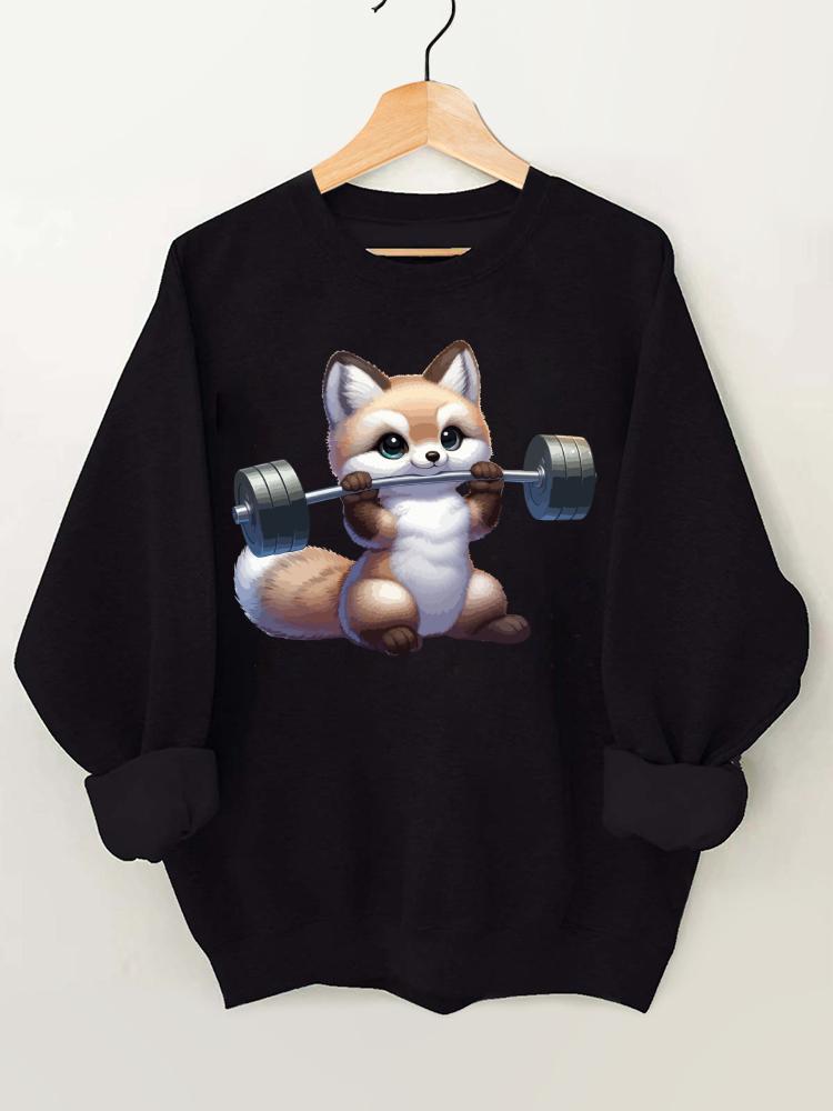 Ironpanda Lift Heavy Fox Gym Sweatshirt