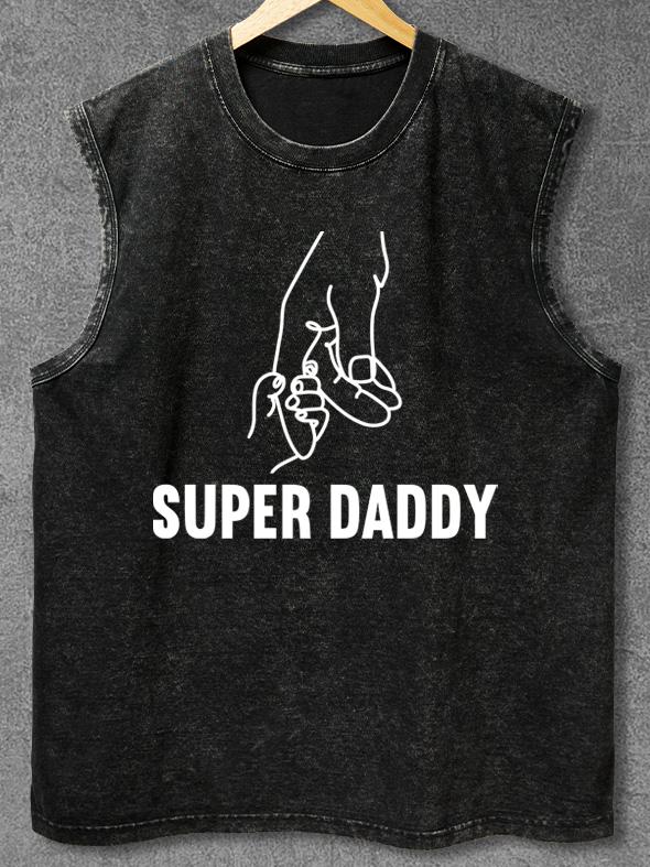 SUPER DADDY Washed Gym Tank